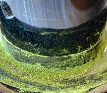 Stone-milling matcha at waka matcha's Nara farm — traditional granite mill, 30g per hour